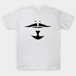 Gray and Black Aramis Musketeer Mustache and Goatee T-Shirt